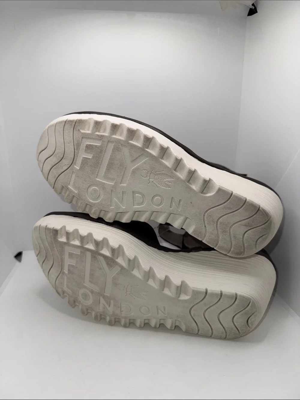Fly London Yand Wedge Shoes Black Leather Women’s EU 38 US 7.5-8
